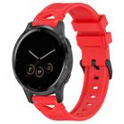 For Garmin Watch 22mm Dotted Black Buckle Silicone Watch Band(Two Color+Red) - 1