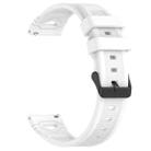 For Xiaomi Watch 22mm Dotted Black Buckle Silicone Watch Band(White) - 2