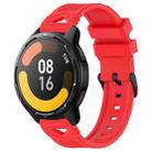 For Xiaomi Watch 22mm Dotted Black Buckle Silicone Watch Band(Red) - 1