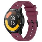 For Xiaomi Watch 22mm Dotted Black Buckle Silicone Watch Band(Wine Red) - 1