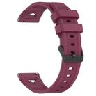 For Xiaomi Watch 22mm Dotted Black Buckle Silicone Watch Band(Wine Red) - 2