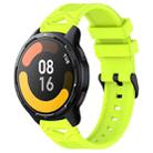 For Xiaomi Watch 22mm Dotted Black Buckle Silicone Watch Band(Lime Green) - 1