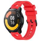 For Xiaomi Watch 22mm Dotted Black Buckle Silicone Watch Band(Two Color+Red) - 1