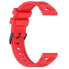 For Xiaomi Watch 22mm Dotted Black Buckle Silicone Watch Band(Two Color+Red) - 2