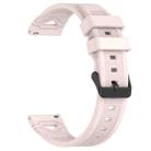 For Amazfit Watch 22mm Dotted Black Buckle Silicone Watch Band(Pink) - 2