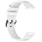 For Amazfit Watch 22mm Dotted Black Buckle Silicone Watch Band(Two Color+White) - 2