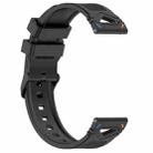 For Amazfit Watch 22mm Dotted Black Buckle Silicone Watch Band(Two Color+Black) - 2