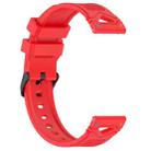 For Amazfit Watch 22mm Dotted Black Buckle Silicone Watch Band(Two Color+Red) - 2
