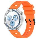 For Huawei Watch 22mm Dotted Black Buckle Silicone Watch Band(Orange) - 1