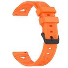 For Huawei Watch 22mm Dotted Black Buckle Silicone Watch Band(Orange) - 2