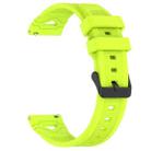 For Huawei Watch 22mm Dotted Black Buckle Silicone Watch Band(Lime Green) - 2