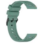 For Huawei Watch 22mm Vertical Pattern Black Buckle Silicone Watch Band(Two Color+Olive Green) - 2