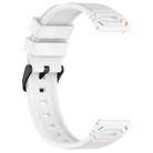 For Amazfit Watch 22mm Vertical Pattern Black Buckle Silicone Watch Band(Two Color+White) - 2