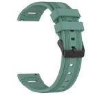 For Xiaomi Watch 22mm Vertical Pattern Black Buckle Silicone Watch Band(Olive Green) - 2