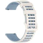 For Xiaomi Watch 22mm Hollow Three Rows Hole Two Color Silicone Watch Band(Starlight+Blue) - 2