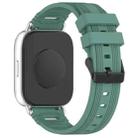 For COROS Watch 22mm Vertical Pattern Black Buckle Silicone Watch Band(Dual Color+Olive Green) - 2