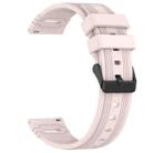 For Samsung Galaxy Watch 22mm Vertical Pattern Black Buckle Silicone Watch Band(Pink) - 3