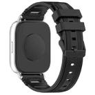 For Samsung Galaxy Watch 22mm Vertical Pattern Black Buckle Silicone Watch Band(Black) - 2