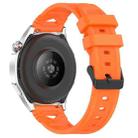 For COROS Watch 22mm Dotted Black Buckle Silicone Watch Band(Orange) - 2