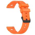 For COROS Watch 22mm Dotted Black Buckle Silicone Watch Band(Orange) - 3