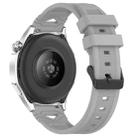 For COROS Watch 22mm Dotted Black Buckle Silicone Watch Band(Gray) - 2