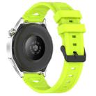 For COROS Watch 22mm Dotted Black Buckle Silicone Watch Band(Lime) - 2