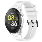 For COROS Watch 22mm Dotted Black Buckle Silicone Watch Band(Dual Color+White) - 1