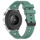 For COROS Watch 22mm Dotted Black Buckle Silicone Watch Band(Dual Color+Olive Green) - 2