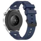 For COROS Watch 22mm Dotted Black Buckle Silicone Watch Band(Dual Color+Navy Blue) - 2