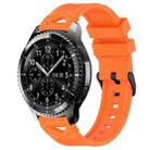 For Samsung Galaxy Watch 22mm Dotted Black Buckle Silicone Watch Band(Orange) - 1