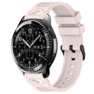 For Samsung Galaxy Watch 22mm Dotted Black Buckle Silicone Watch Band(Pink) - 1