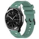 For Samsung Galaxy Watch 22mm Dotted Black Buckle Silicone Watch Band(Olive Green) - 1