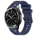 For Samsung Galaxy Watch 22mm Dotted Black Buckle Silicone Watch Band(Navy Blue) - 1