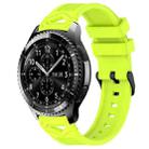 For Samsung Galaxy Watch 22mm Dotted Black Buckle Silicone Watch Band(Lime) - 1