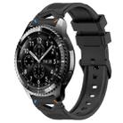 For Samsung Galaxy Watch 22mm Dotted Black Buckle Silicone Watch Band(Dual Color+Navy Blue) - 1