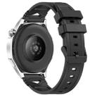 For Samsung Galaxy Watch 22mm Dotted Black Buckle Silicone Watch Band(Dual Color+Black) - 2