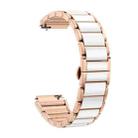 For Huawei Watch GT 5 41mm / GT 5 Pro 42mm Butterfly Buckle Ceramic White Metal Watch Band(White+Rose Gold) - 2