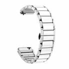 For Huawei Watch GT 5 41mm / GT 5 Pro 42mm Butterfly Buckle Ceramic White Metal Watch Band(White+Silver) - 2