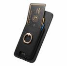 For Samsung Galaxy S24+ 5G Retro Cross Leather Ring Vertical Insert Card Bag MagSafe Phone Case(Black) - 3