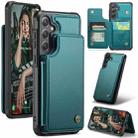 For Samsung Galaxy S25+ 5G CaseMe C22 Card Slots Holder RFID Anti-theft Phone Case(Green) - 1