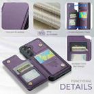 For Samsung Galaxy S25+ 5G CaseMe C22 Card Slots Holder RFID Anti-theft Phone Case(Purple) - 2
