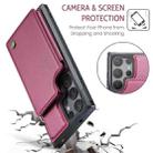 For Samsung Galaxy S25 Ultra 5G CaseMe C22 Card Slots Holder RFID Anti-theft Phone Case(Red) - 3