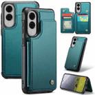 For Samsung Galaxy S25 Edge 5G CaseMe C22 Card Slots Holder RFID Anti-theft Phone Case(Green) - 1