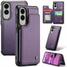 For Samsung Galaxy S25 Edge 5G CaseMe C22 Card Slots Holder RFID Anti-theft Phone Case(Purple) - 1
