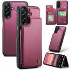For Samsung Galaxy A56 CaseMe C22 Card Slots Holder RFID Anti-theft Phone Case(Red) - 1