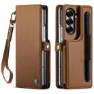 For Samsung Galaxy Z Fold7 CaseMe C22 Card Slots Holder RFID Anti-theft Phone Case(Brown) - 1