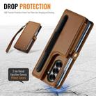 For Samsung Galaxy Z Fold7 CaseMe C22 Card Slots Holder RFID Anti-theft Phone Case(Brown) - 3