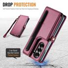 For Samsung Galaxy Z Fold7 CaseMe C22 Card Slots Holder RFID Anti-theft Phone Case(Red) - 3