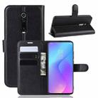 Litchi Texture Horizontal Flip Leather Case for Xiaomi Redmi K20 / K20 Pro / Mi 9T / Mi 9T Pro, with Wallet & Holder & Card Slots(Black) - 1