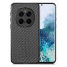 For Honor Magic7 Pro Carbon Fiber Texture Leather Back Cover Phone Case(Black) - 1